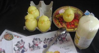 Decoupage candles with a napkin - master classes (video)