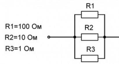 Parallel connection of resistors